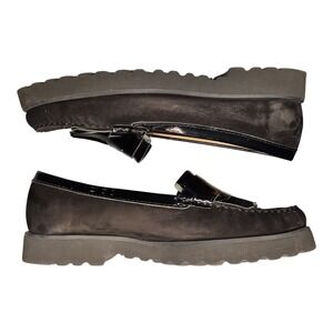 Carvela Comfort Loafers Womens US Size 9.5 Black Upper Leather Kiltie Slip On